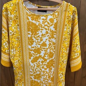 Bob Mackie Wearable Art Yellow Floral Women's Blouse
